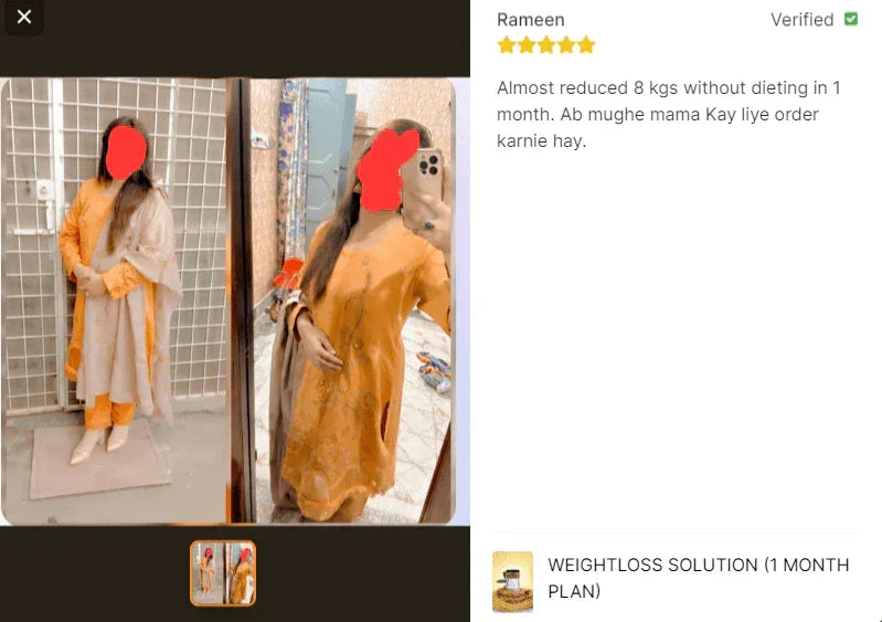 Dr Rubina Weightloss Solution buy 1 get 1 free (2 Month Plan)